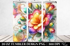 Colorful Freesia Watercolor Tumbler | 20 Oz Tumbler Product Image 2