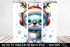 Expressive Polar Bear with Sky Goggles PNG Product Image 2