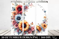 Colorful Floral Frame | 20 oz Tumbler Product Image 2