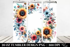 Colorful Floral Frame | 20 oz Tumbler Product Image 2