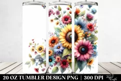 Colorful Floral Frame | 20 oz Tumbler Product Image 2