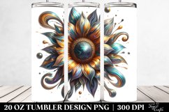 Shiny Sunflower Watercolor Tumbler Product Image 2