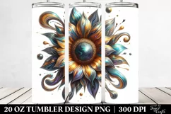 Shiny Sunflower Watercolor Tumbler Product Image 2