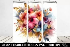 Colorfull Hibiscus Splash | 20 Oz Tumbler Product Image 2