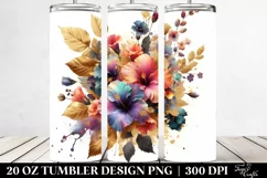 Colorfull Hibiscus Splash | 20 Oz Tumbler Product Image 2
