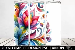 Vibrant Colorfull Flower | 20 Oz Tumbler Product Image 2