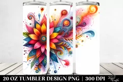 Vibrant Colorfull Flower | 20 Oz Tumbler Product Image 2