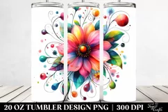 Vibrant Colorfull Flower | 20 Oz Tumbler Product Image 2
