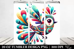 Vibrant Colorfull Bird | 20 Oz Tumbler Product Image 2