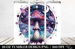 Vibrant Magical Celestial Mushroom 20 Oz Tumbler Product Image 2
