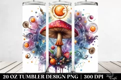 Vibrant Magical Celestial Mushroom 20 Oz Tumbler Product Image 2