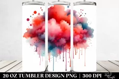 Colorful Watercolor Cloud Splash | 20 Oz Tumbler Product Image 2