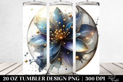 Glossy Lobelia Watercolor Tumbler Product Image 2