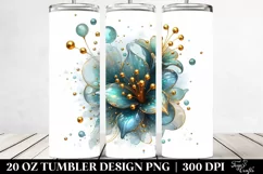 Glossy Lobelia Splash | 20 Oz Tumbler Product Image 2