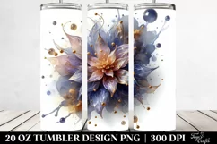 Glossy Lobelia Splash | 20 Oz Tumbler Product Image 2
