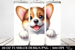Funny Smiling Baby Corgi Tumbler Product Image 2