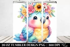 Colorful Baby Parrot | 20 oz Tumbler Product Image 2