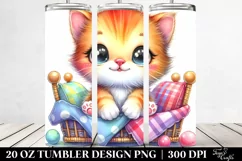 Colorful Children Bed Kitten Tumbler Product Image 2
