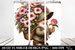 Detailed Gnome Flower Basket Tumbler Product Image 2