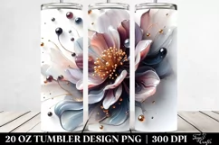 Glossy Anemone Golden Splash Tumbler Product Image 2