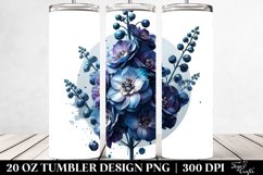Shiny Delphinium Watercolor Tumbler Product Image 2