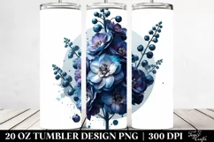 Shiny Delphinium Watercolor Tumbler Product Image 2