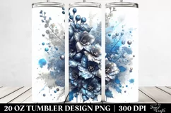 Shiny Delphinium Watercolor Tumbler Product Image 2