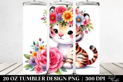 Colorful Baby Tiger | 20 oz Tumbler Product Image 2