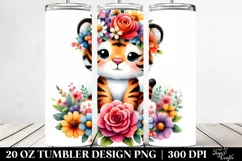 Colorful Baby Tiger | 20 oz Tumbler Product Image 2
