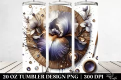 Shiny Iris Metalic Wood Tumbler Product Image 2