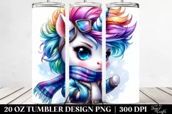 Cute Baby Unicorn Posing PNG Product Image 2