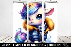 Cute Baby Unicorn Posing PNG Product Image 2