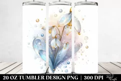 Abstract Colorful Snowdrop, 20 Oz Tumbler Product Image 2