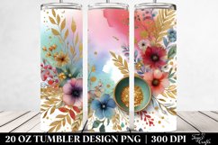 Colorful Watercolor Golden Foil | 20 Oz Tumbler Product Image 2