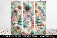 3D Christmas Scene Clipart, Transparent 20 Oz Tumbler Product Image 2