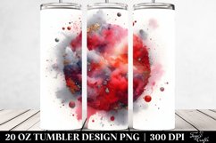Redish Watercolor Silver Foil | 20 Oz Tumbler Product Image 2