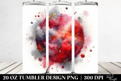 Redish Watercolor Silver Foil | 20 Oz Tumbler Product Image 2