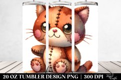 Vibrant Plush Cat Sewed Tumbler Product Image 2