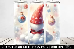 cute Christmas Gnomes on Cloud | 20 oz Tumbler Product Image 2