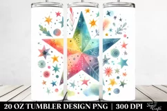 Colorful Simple Star | 20 Oz Tumbler Product Image 2