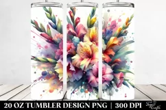 Vibrant Gladiolus Bouquet | 20 Oz Tumbler Product Image 2