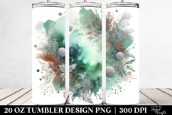 Greenish Watercolor Silver Foil | 20 Oz Tumbler Product Image 2