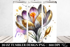 Detailed Shiny Crocus | 20 Oz Tumbler Product Image 2