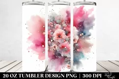 Colorful PINkish Watercolor Particles | 20 Oz Tumbler Product Image 2