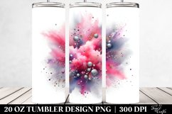 Colorful PINkish Watercolor Particles | 20 Oz Tumbler Product Image 2