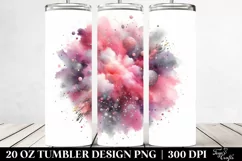Colorful PINkish Watercolor Particles | 20 Oz Tumbler Product Image 2