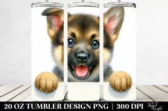 Cute Baby German Shepherd Smiling | 20 Oz Tumbler Product Image 2