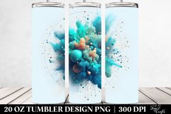 Colorful Cyan Watercolor Particles with Metallic Inserts | Product Image 2