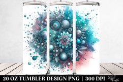 Colorful Cyan Watercolor Particles | 20 Oz Tumbler Product Image 2