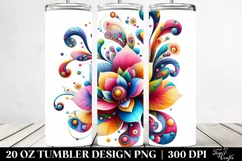 Whimsical Vibrant Flower | 20 Oz Tumbler Product Image 2